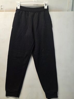 Hanes EcoSmart Youth Sweatpants Size S 6-7 Black Fleece Jogger Pants Kids